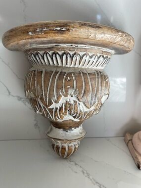 Market Street Burnt Wood Finish Mango Wood Shelf